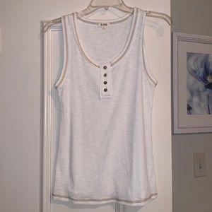 La Miel off white tank top. Size L but runs small, more like M